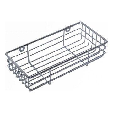 Wandplank voor in de douche 12 x 25 cm, glanzend chroom