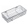 Wandplank voor in de douche 12 x 25 cm, glanzend chroom