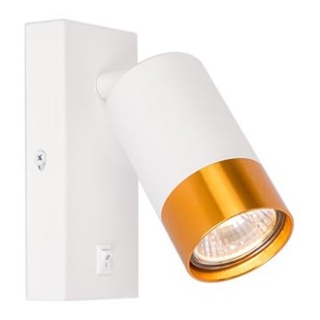 Wandspot 1xGU10/35W/230V wit/goud