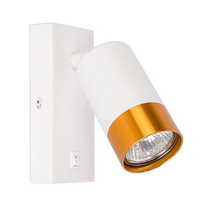 Wandspot 1xGU10/35W/230V wit/goud