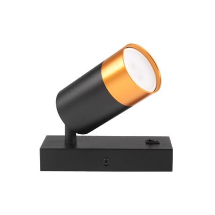 Wandspot 1xGU10/35W/230V zwart/goud