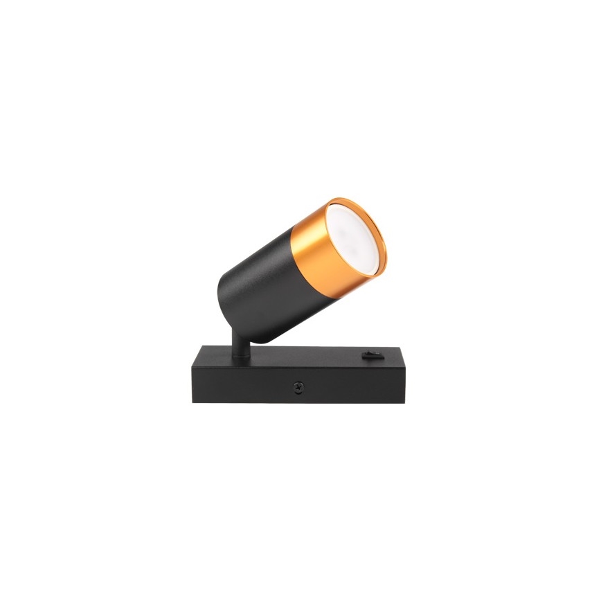 Wandspot 1xGU10/35W/230V zwart/goud
