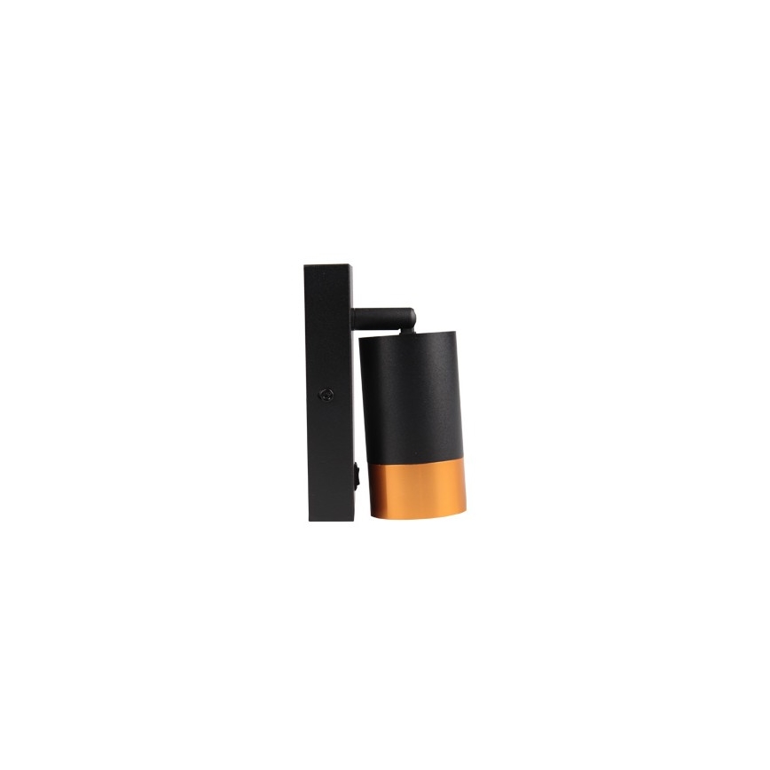 Wandspot 1xGU10/35W/230V zwart/goud