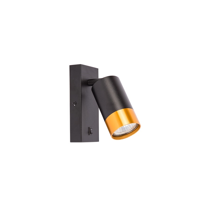 Wandspot 1xGU10/35W/230V zwart/goud