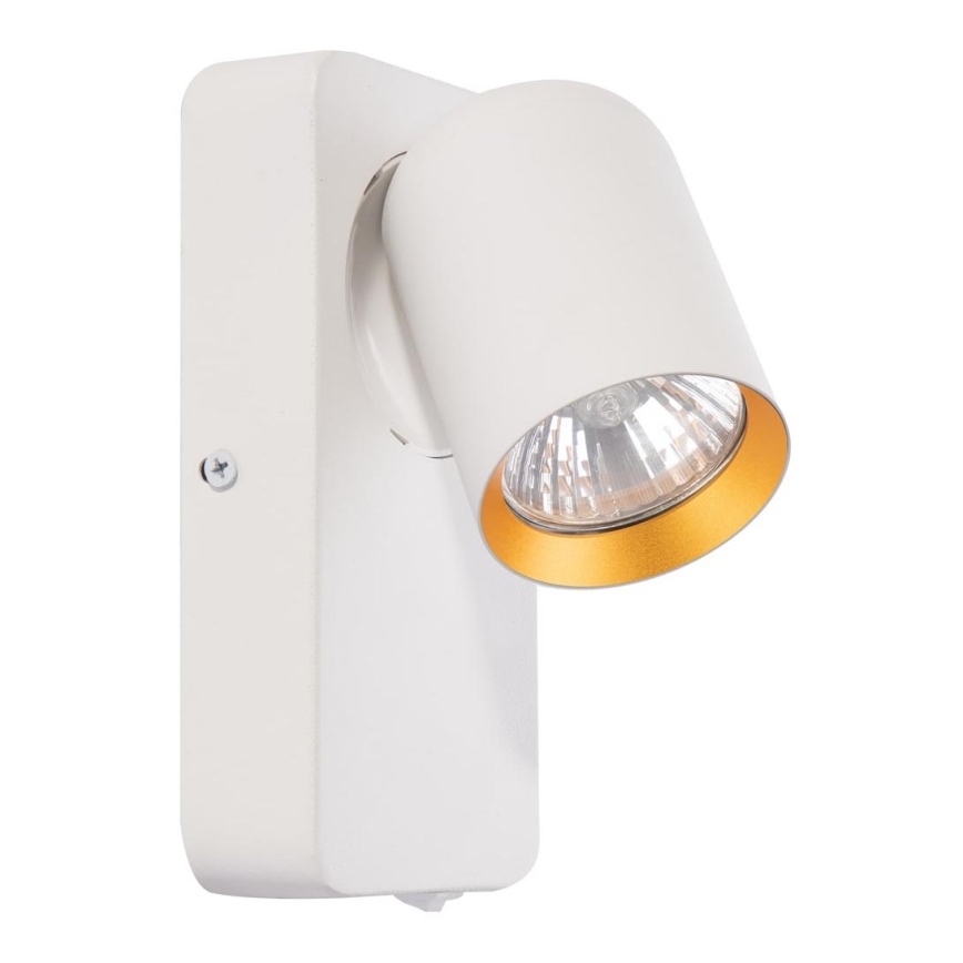 Wandspot ANDY 1xGU10/8W/230V wit/goud