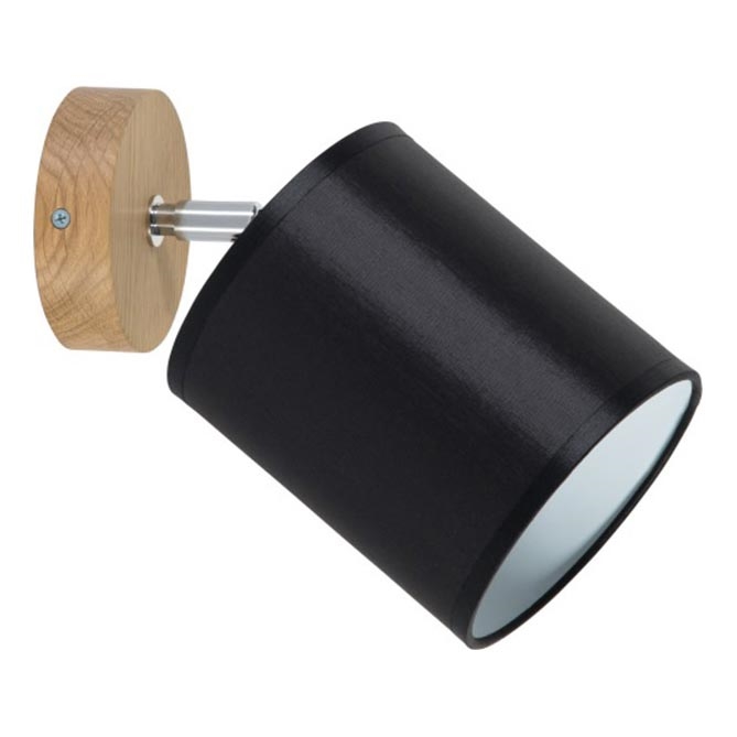 Wandspot APRILLIA 1xE27/25W/230V eiken zwart