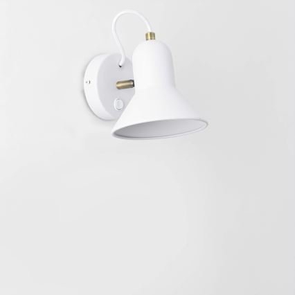 Wandspot ASTAMA 1xE27/40W/230V wit/messing