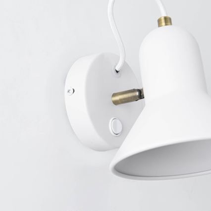 Wandspot ASTAMA 1xE27/40W/230V wit/messing