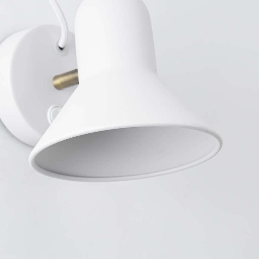 Wandspot ASTAMA 1xE27/40W/230V wit/messing