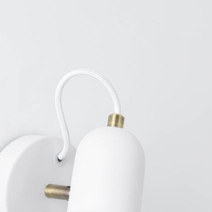 Wandspot ASTAMA 1xE27/40W/230V wit/messing