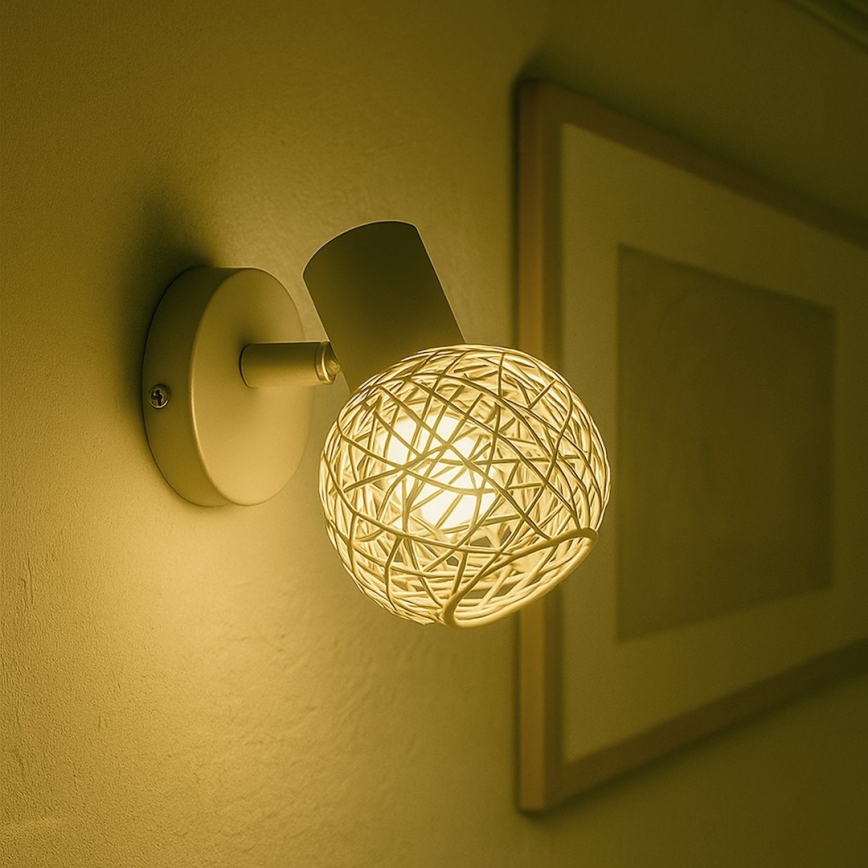 Wandspot DEX 1xE14/10W/230V beige/crème
