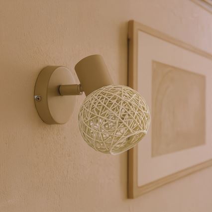 Wandspot DEX 1xE14/10W/230V beige/crème