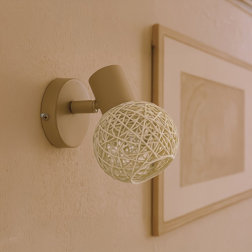 Wandspot DEX 1xE14/10W/230V beige/crème