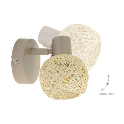Wandspot DEX 1xE14/10W/230V beige/crème