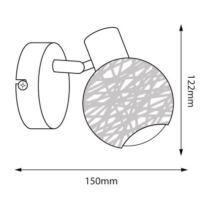 Wandspot DEX 1xE14/10W/230V beige/crème
