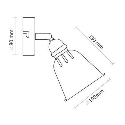 Wandspot FIONA 1xE14/8W/230V groen