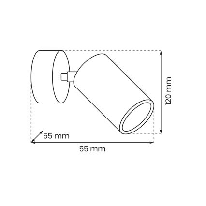 Wandspot HUDSON 1xGU10/8W/230V wit