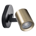 Wandspot LAURIN 1xGU10/10W/230V messing/zwart
