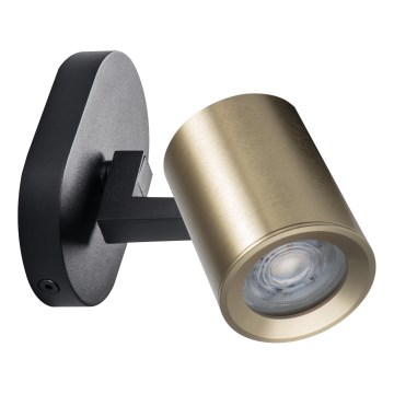 Wandspot LAURIN 1xGU10/10W/230V messing/zwart