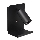 Wandspot met plank en USB oplader 1xGU10/35W/230V zwart