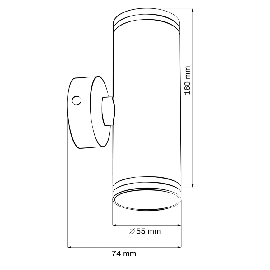 Wandspot PARIJS 2xGU10/10W/230V wit