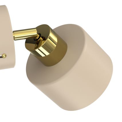 Wandspot PARKLA 1xE27/15W/230V beige/goud