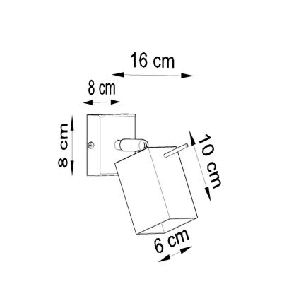 Wandspots MERIDA 1xGU10/40W/230V wit