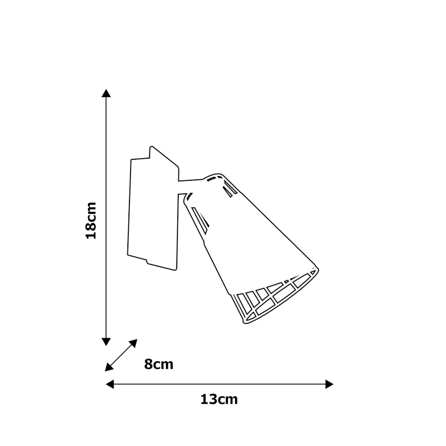 Wandspots RICK 1xE14/40W/230V