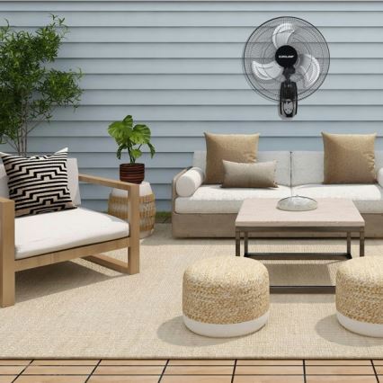 Wandventilator 90 W/230 V, Ø 50 cm, zwart