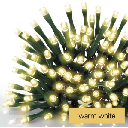 Warm Wit LED Kerst buitenketting 120x LED / 17m IP44