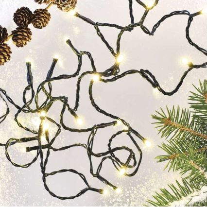 Warm Wit LED Kerst buitenketting 240x LED / 29m IP44