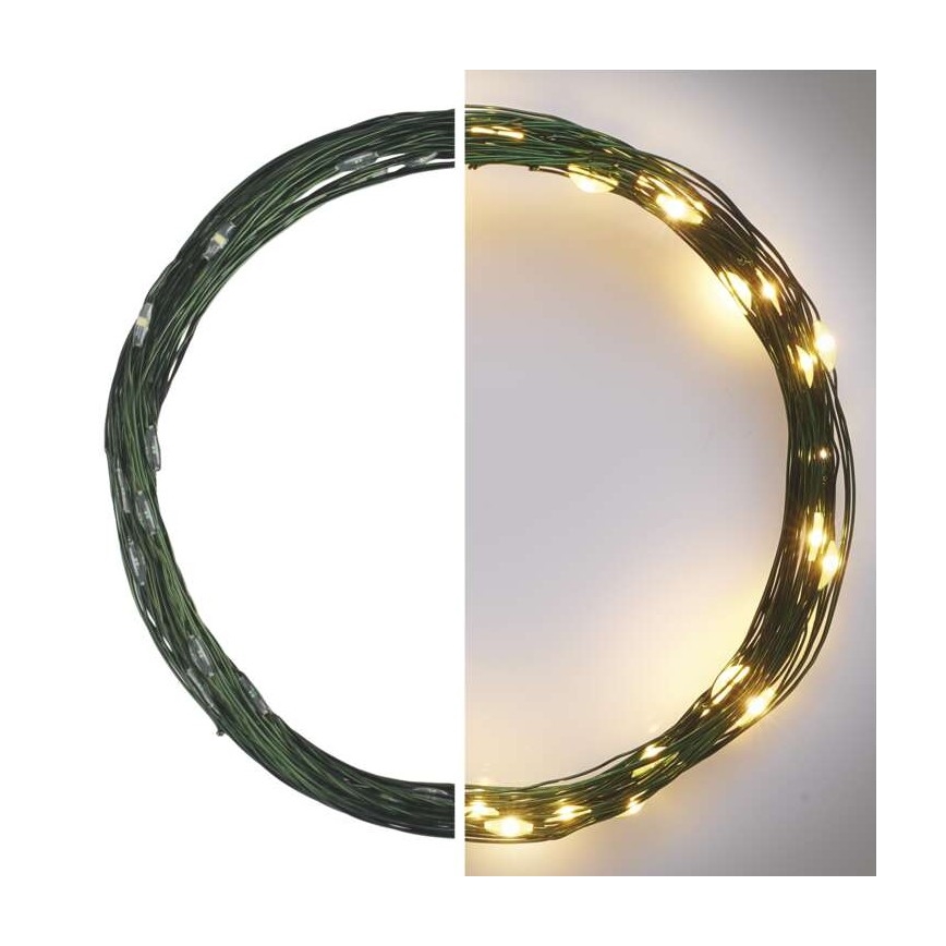 Warm wit LED Kerst buitenketting 40x LED / 9m IP44