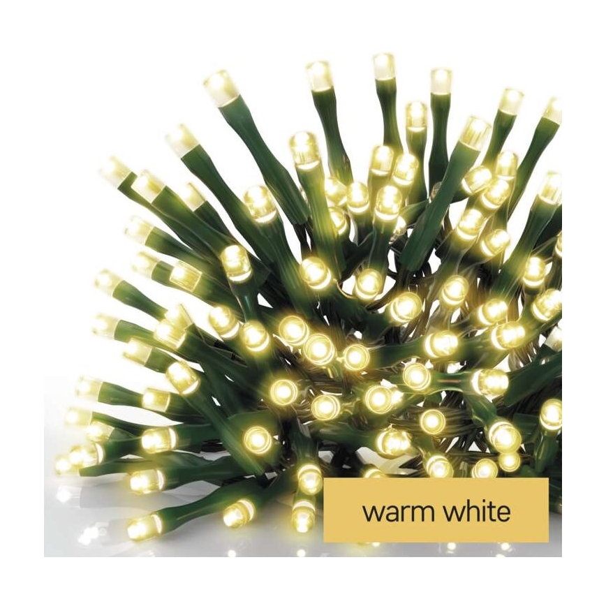 Warm Wit LED Kerst buitenketting 80x LED / 13m IP44