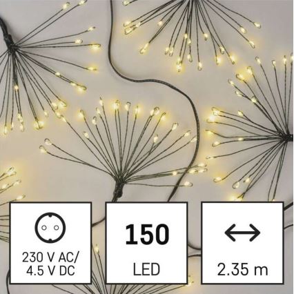 Warm wit LED kerstketting 150x LED / 5,35m