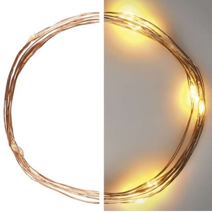 Warm wit LED kerstketting 20x LED / 2,4m