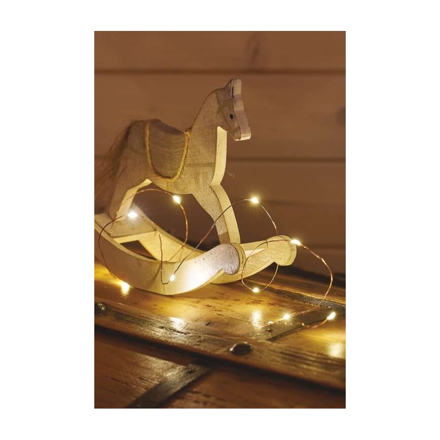 Warm wit LED kerstketting 20x LED / 2,4m