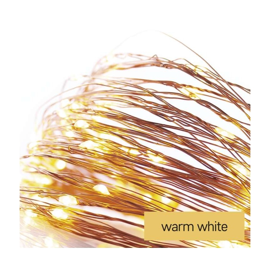Warm wit LED kerstketting 20x LED / 2,4m