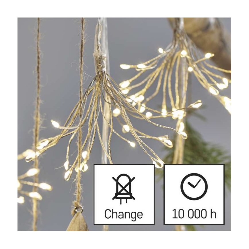 Warm Witte LED kerstketting 150x LED / 5,35m