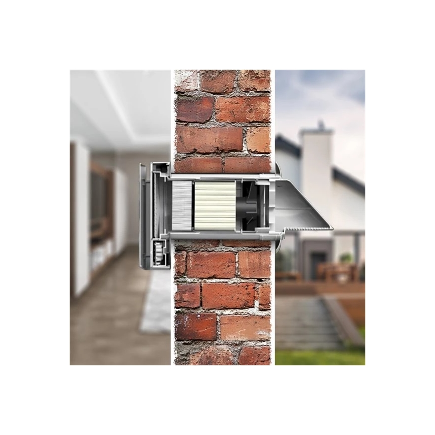 Warmteterugwinningsunit voor de kamer 12W Wi-Fi Tuya + afstandsbediening