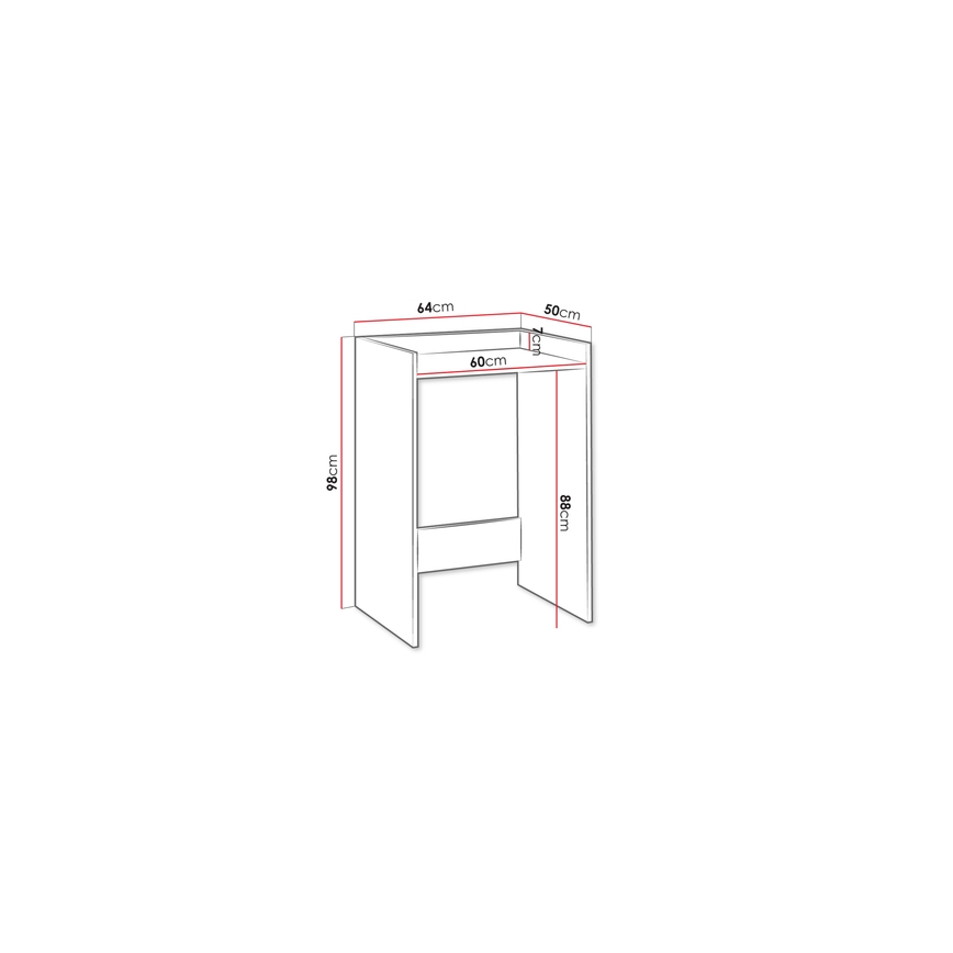 Wasmachine kast POLA 98x64 cm wit