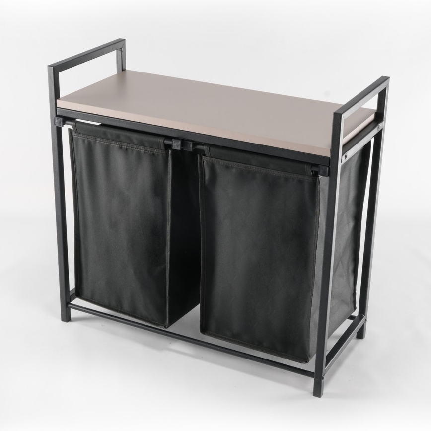 Wasmand 75x70 cm zwart