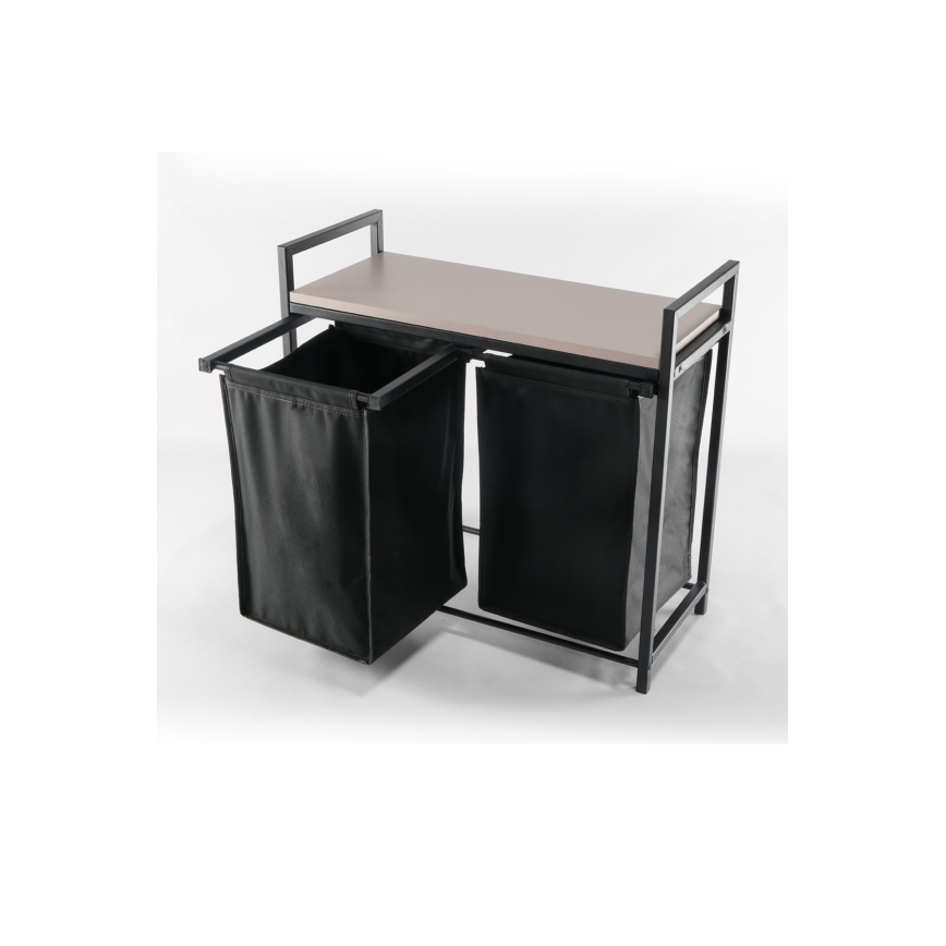 Wasmand 75x70 cm zwart