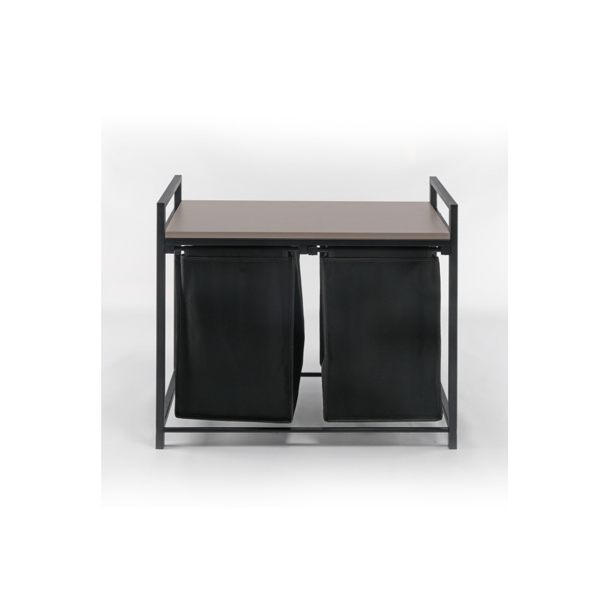 Wasmand 75x70 cm zwart