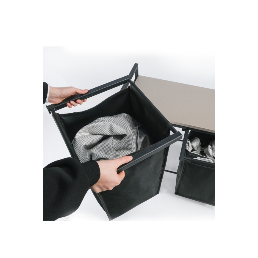Wasmand 75x70 cm zwart
