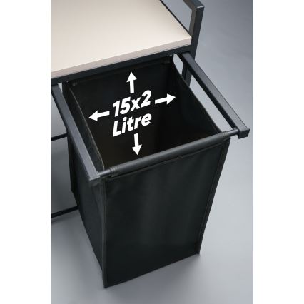 Wasmand 75x70 cm zwart