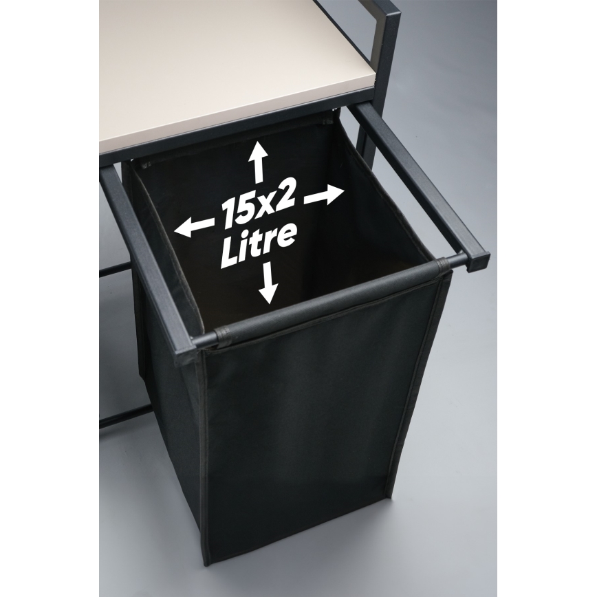 Wasmand 75x70 cm zwart