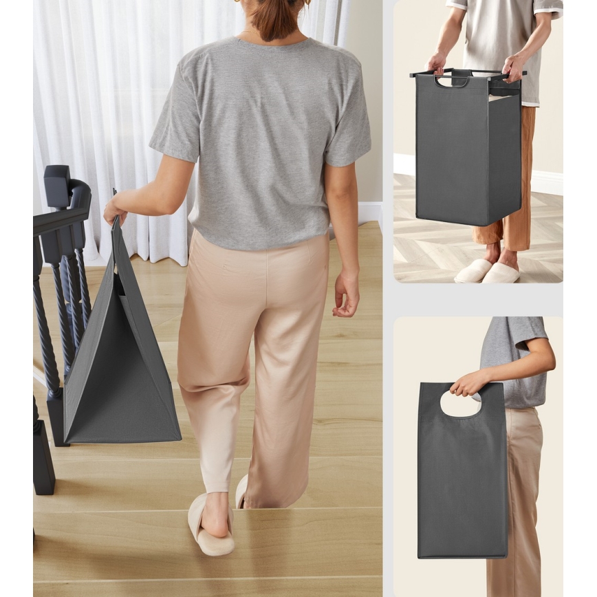 Wasmand REX bruin/grijs