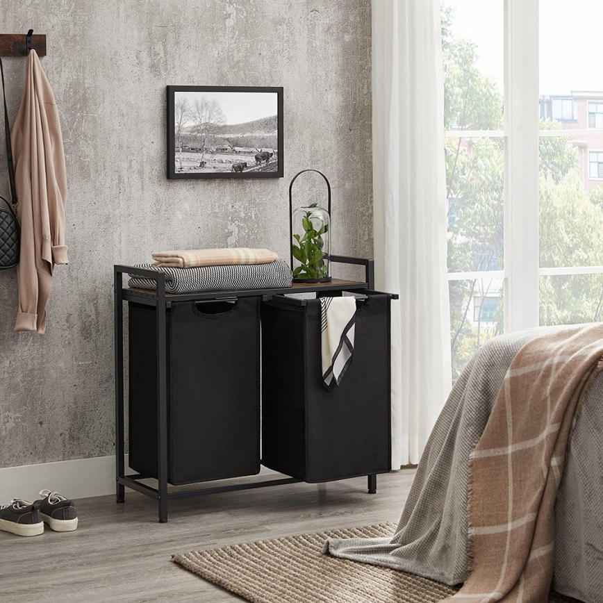 Wasmand REX bruin/zwart