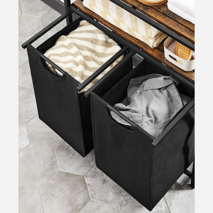 Wasmand REX bruin/zwart