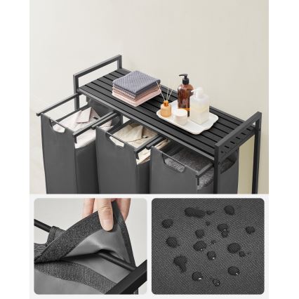 Wasmand REX zwart/grijs